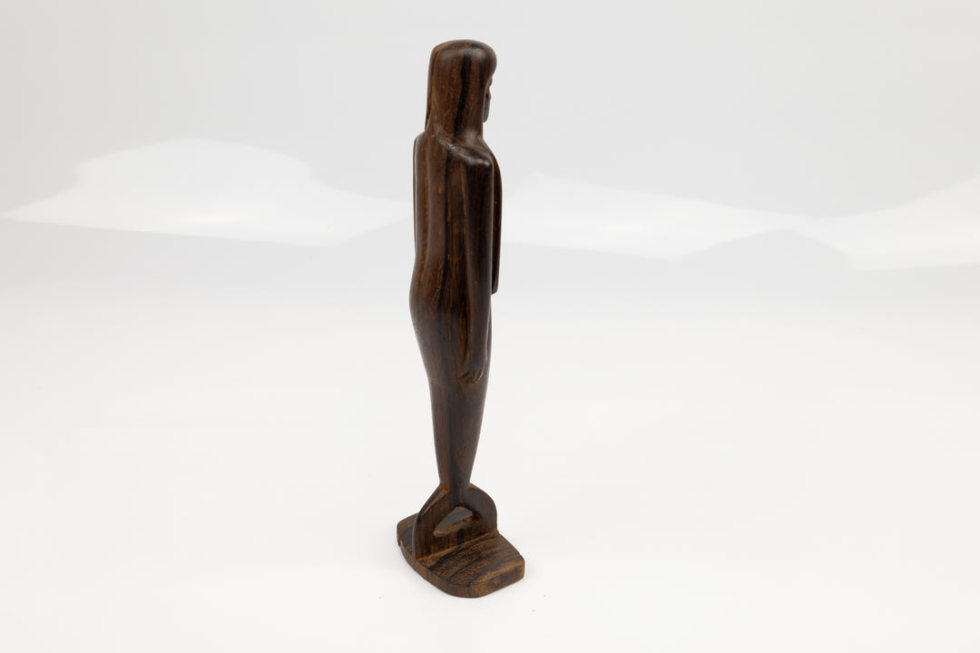 Hand Carved Cocobolo Wood Mermaid Sculpture