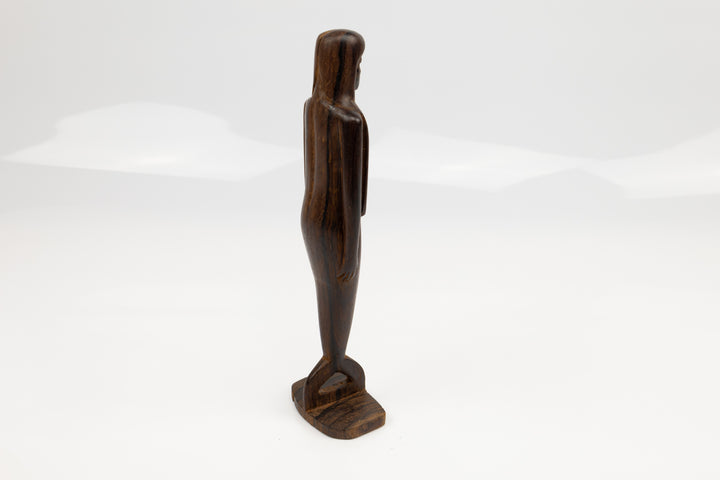 Hand Carved Cocobolo Wood Mermaid Sculpture