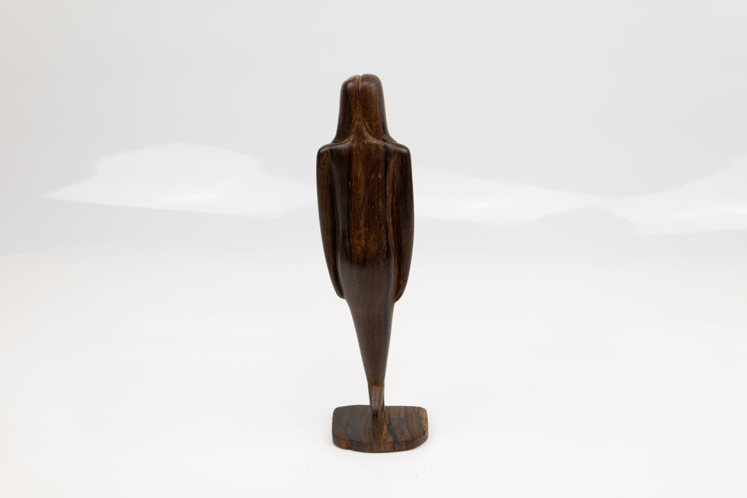 Hand Carved Cocobolo Wood Mermaid Sculpture