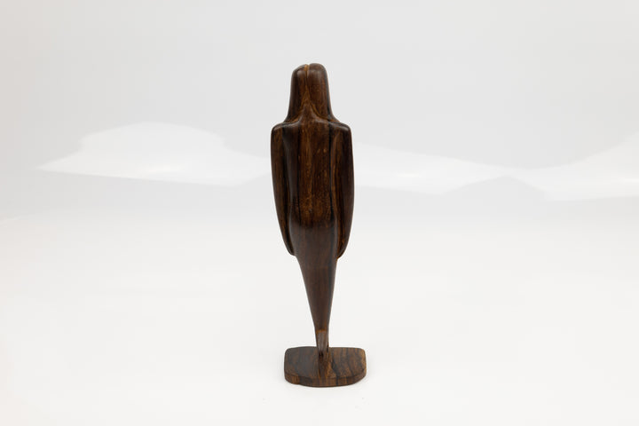 Hand Carved Cocobolo Wood Mermaid Sculpture