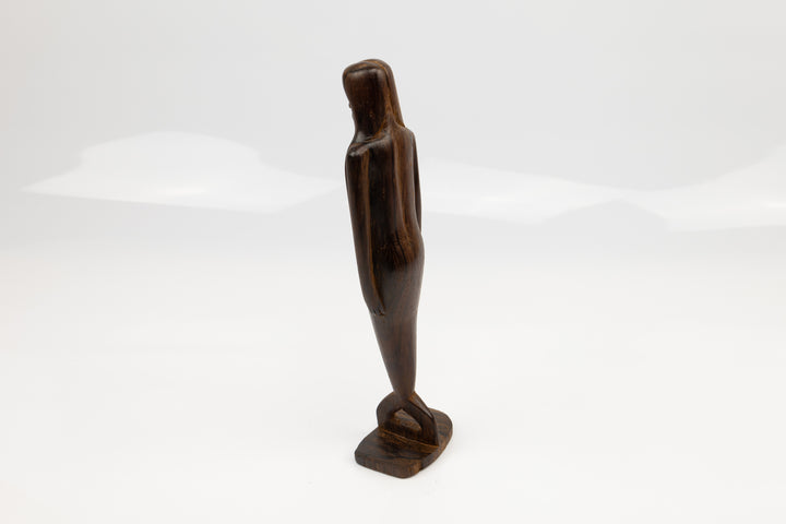 Hand Carved Cocobolo Wood Mermaid Sculpture