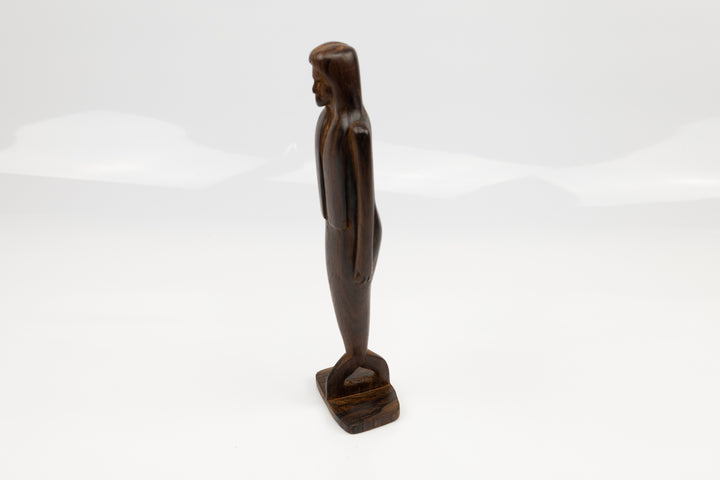 Hand Carved Cocobolo Wood Mermaid Sculpture