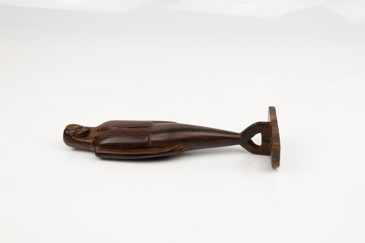Hand Carved Cocobolo Wood Mermaid Sculpture
