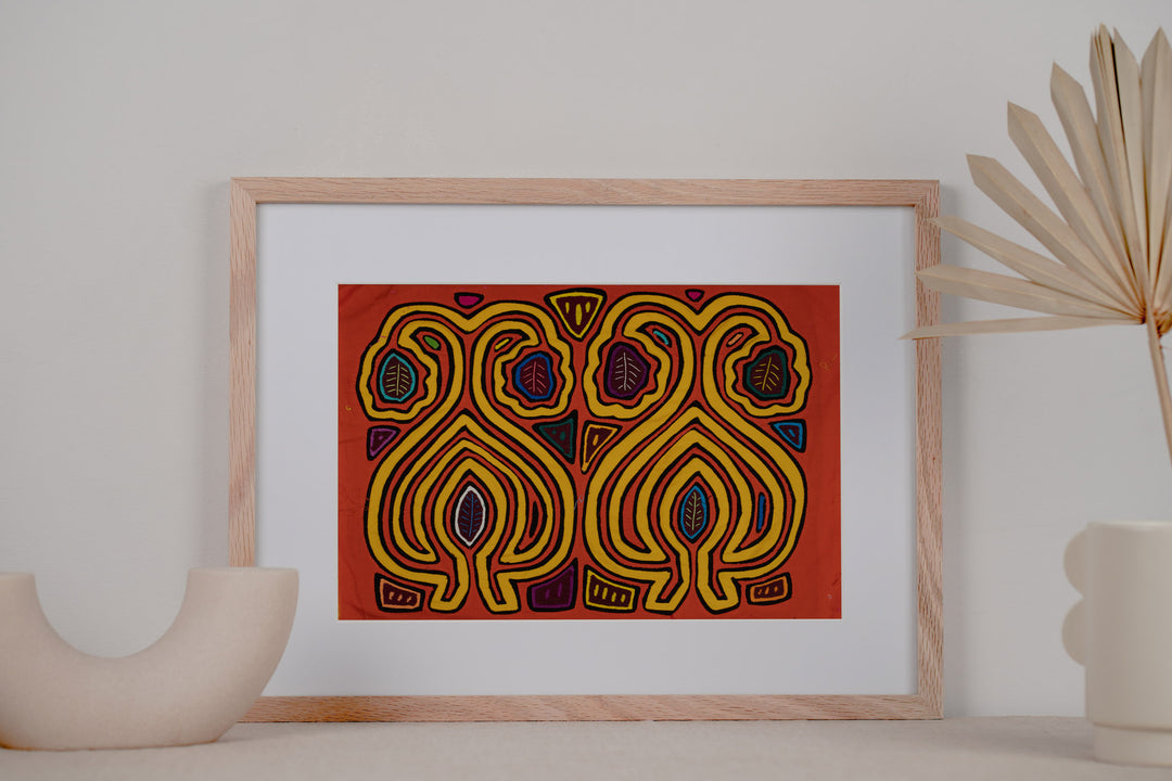 Orange And Yellow Optical Illusion Dog Mola