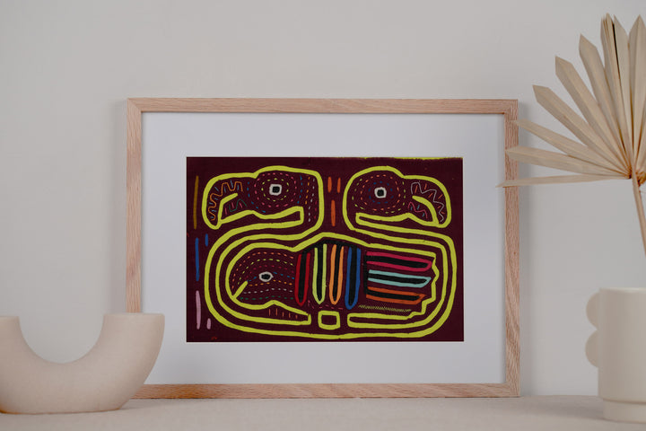 Vintage Burgundy and Chartreous Family Affair Mola