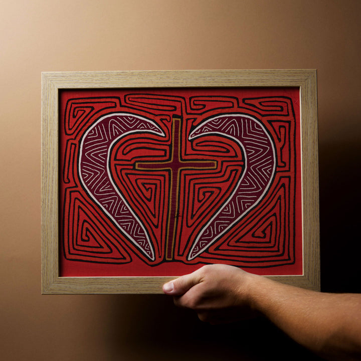 Blood Red Christian Cross Mola