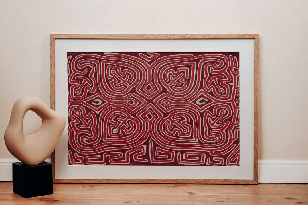 Vintage Red and White Anchor Mola