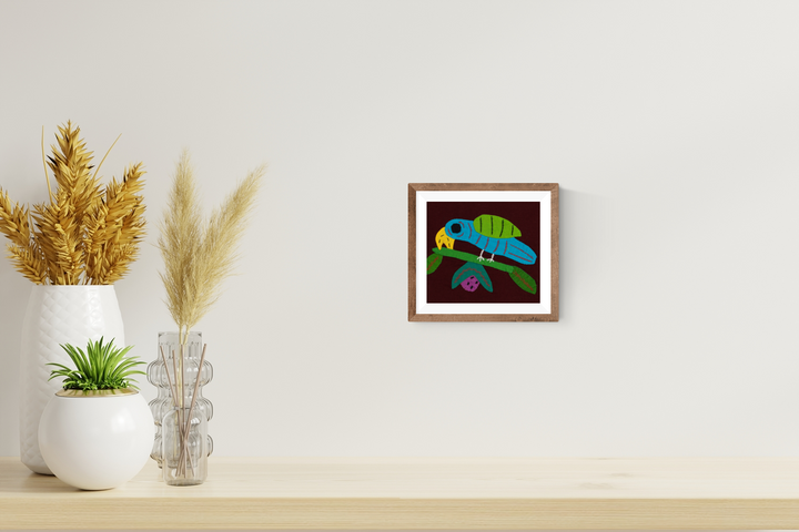 Handmade Blue Tropical Bird Panama Molita