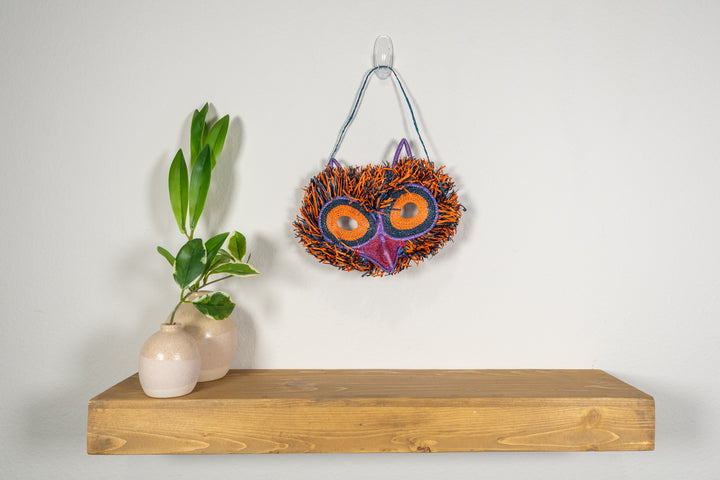 Orange Fiesta Owl Mask