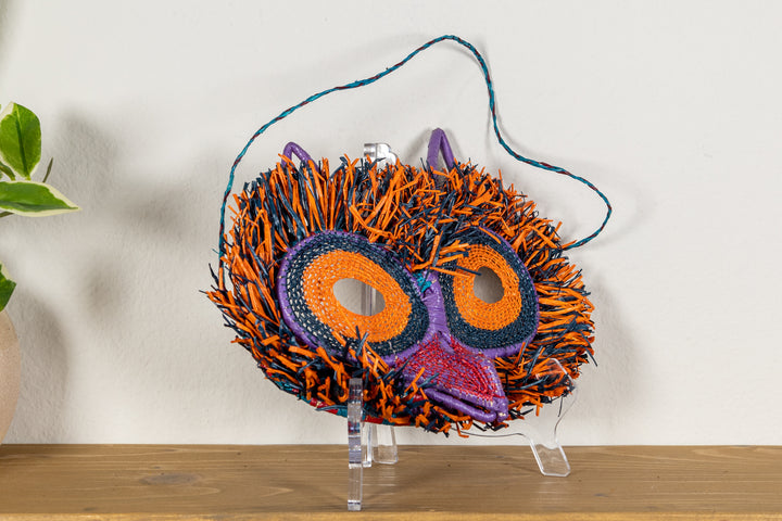 Orange Fiesta Owl Mask