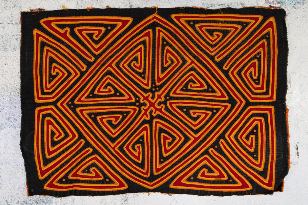 Vintage Greek Key Design Mola