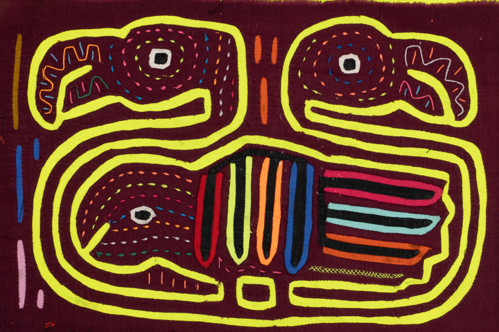 Vintage Burgundy and Chartreous Family Affair Mola