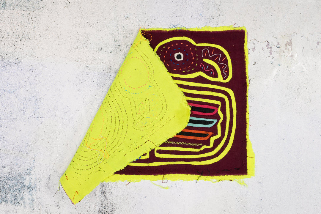 Vintage Burgundy and Chartreous Family Affair Mola