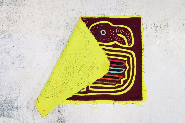 Vintage Burgundy and Chartreous Family Affair Mola