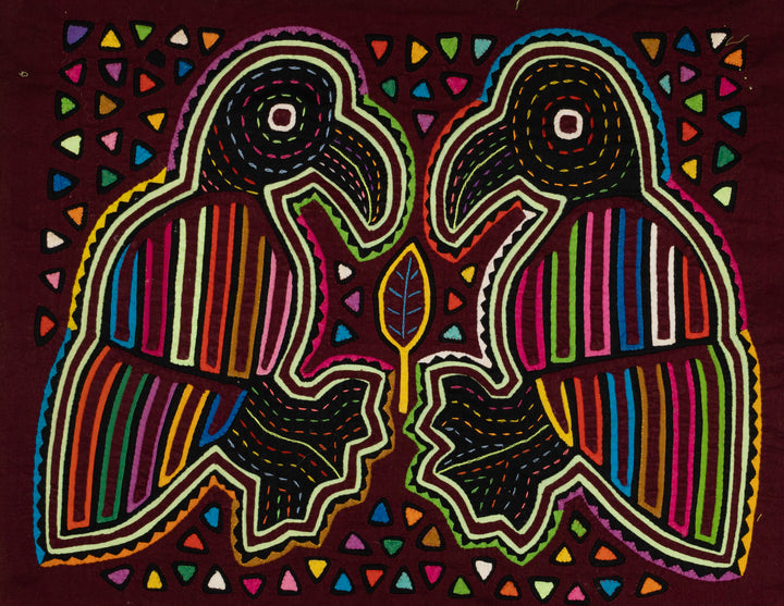 Burgundy Bird Playing Footsie Mola