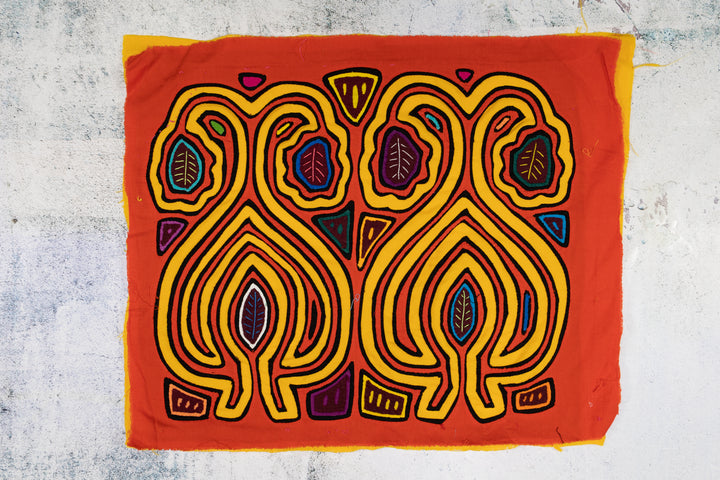 Orange And Yellow Optical Illusion Dog Mola