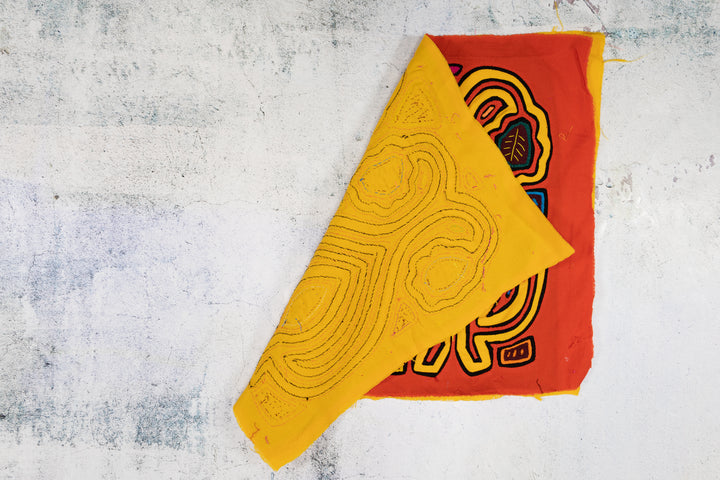 Orange And Yellow Optical Illusion Dog Mola