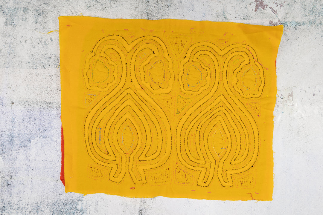 Orange And Yellow Optical Illusion Dog Mola