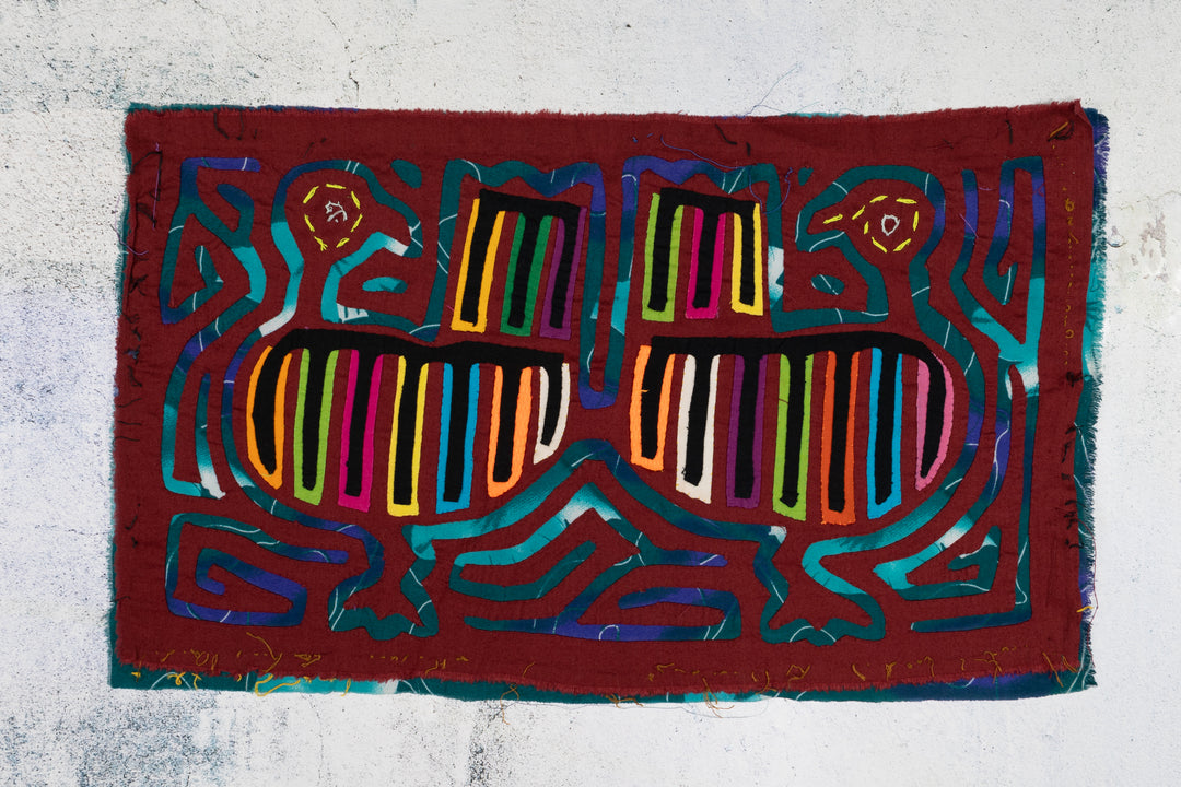 Vintage Rainbow Guinea fowl Bird Mola