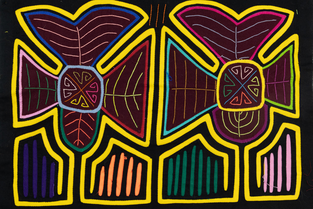 Handmade Four Leaf Clover Panama Mola