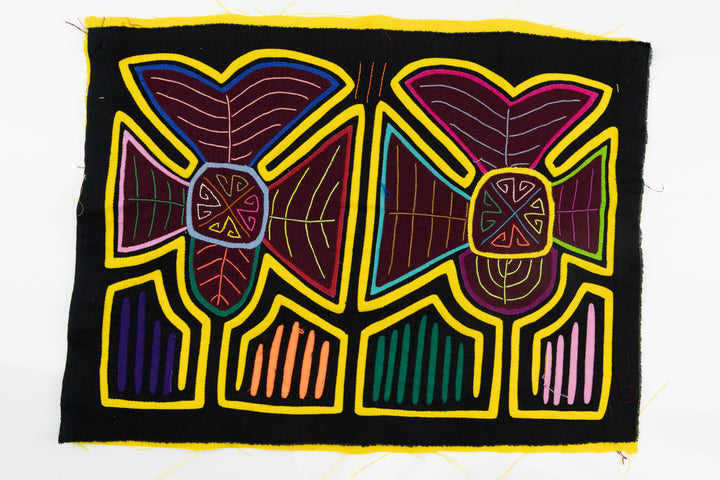 Handmade Four Leaf Clover Panama Mola