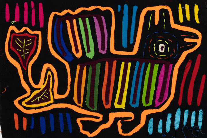 Handmade Puppy Dog Panama Mola