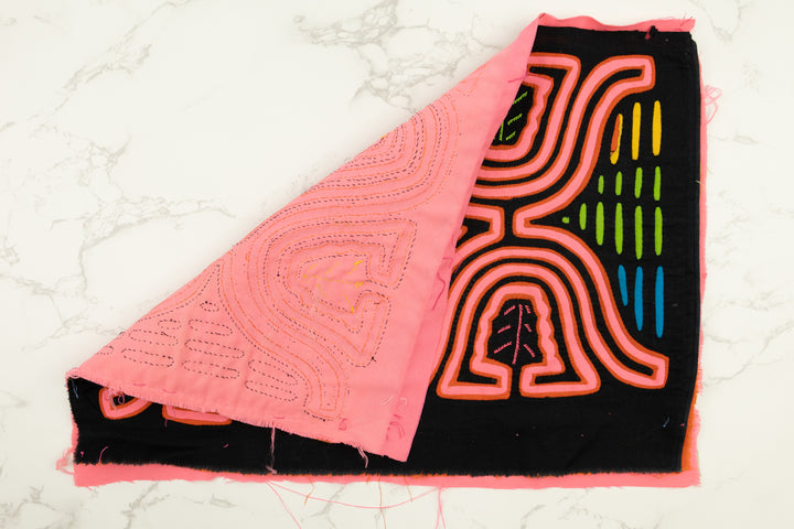 Pink Eight Leg Monster Panama Mola