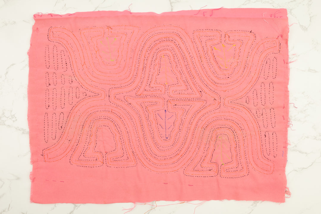 Pink Eight Leg Monster Panama Mola