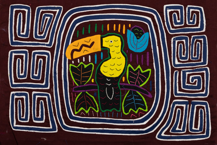 Golden Beak Toucan Bird Panama Mola