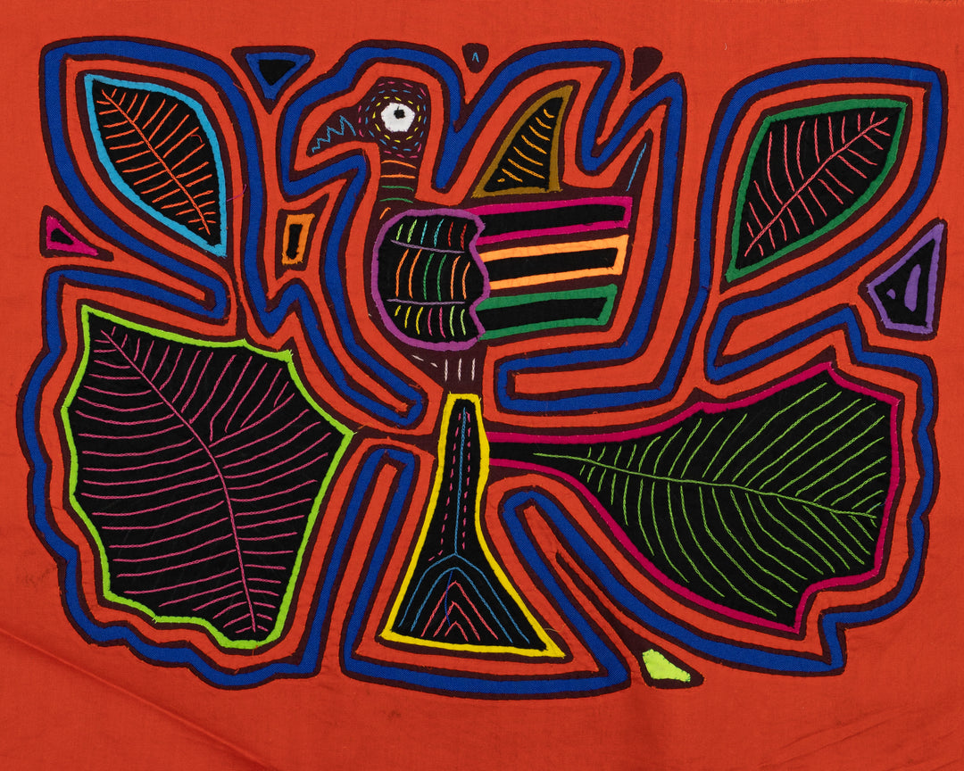 Orange Jungle Bird Panama Mola