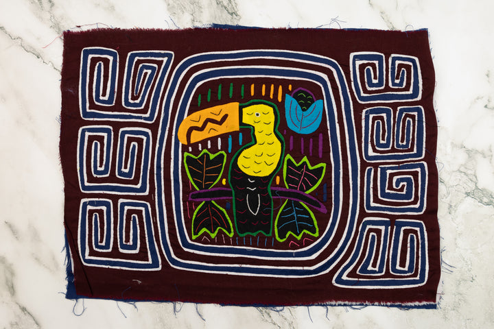 Golden Beak Toucan Bird Panama Mola