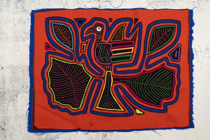 Orange Jungle Bird Panama Mola