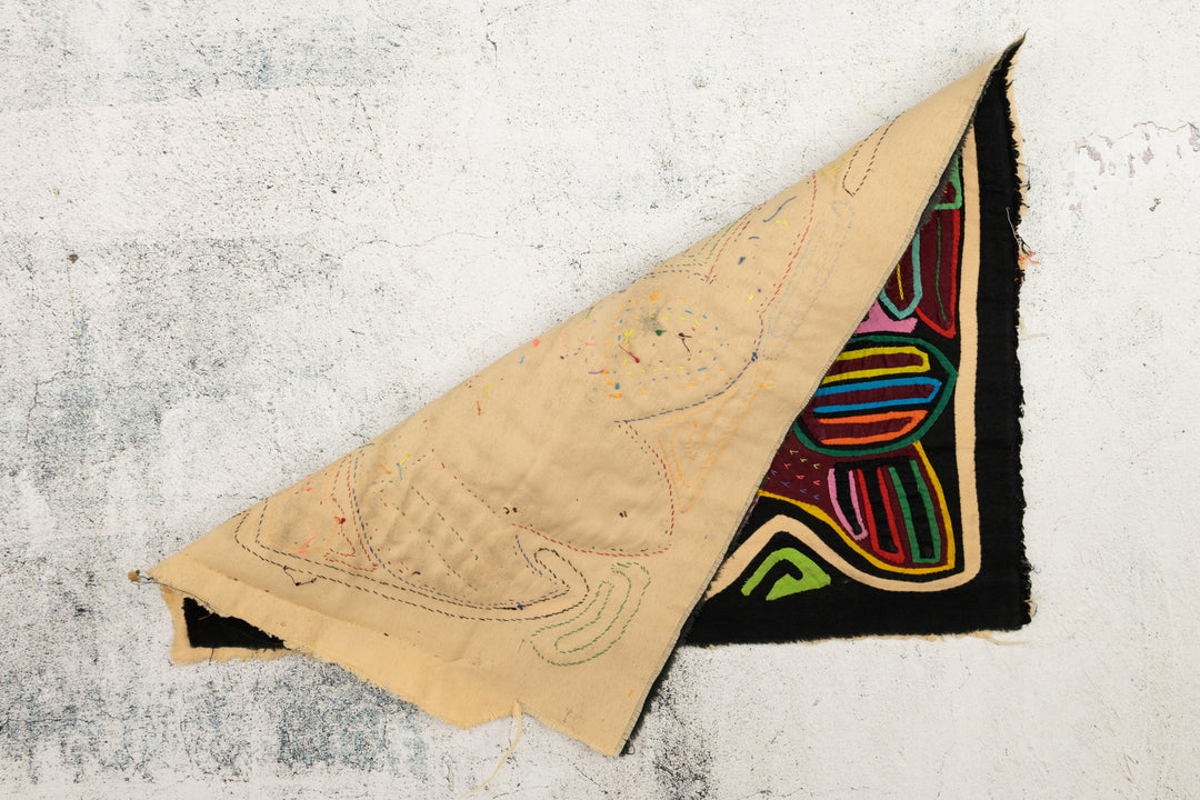 Momma Bird and Chick Panama Mola