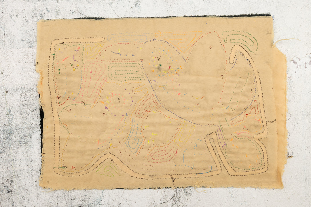 Momma Bird and Chick Panama Mola