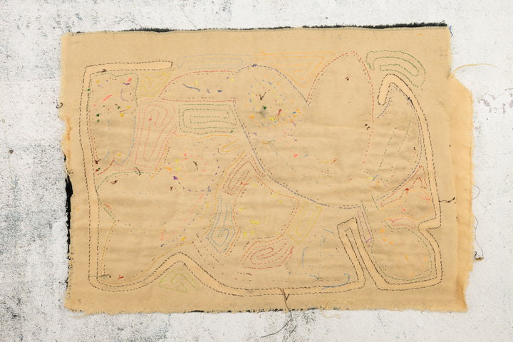 Momma Bird and Chick Panama Mola