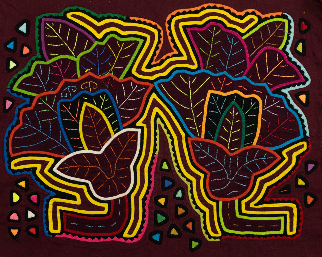 Yellow Floral Flower Panama Mola