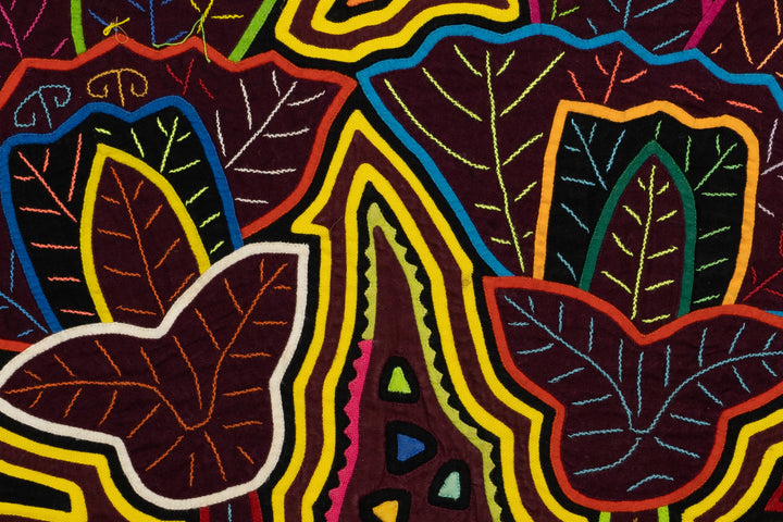 Yellow Floral Flower Panama Mola