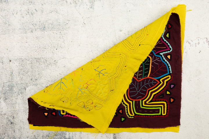 Yellow Floral Flower Panama Mola