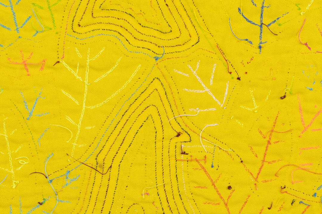 Yellow Floral Flower Panama Mola