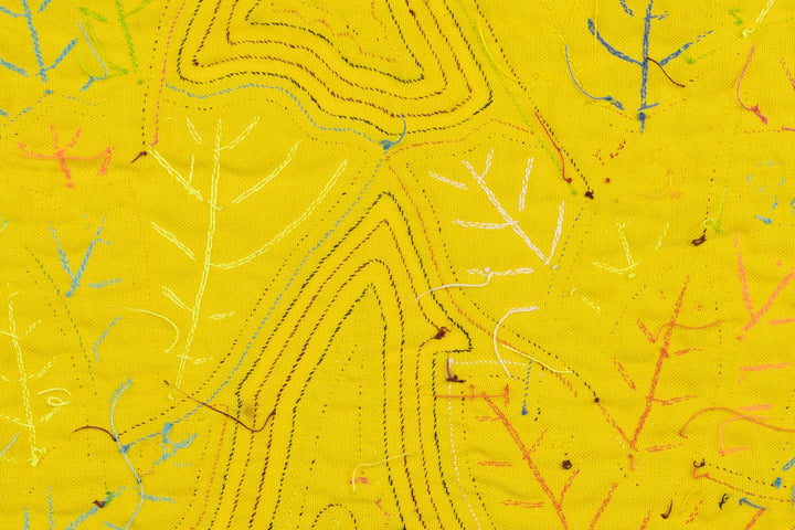 Yellow Floral Flower Panama Mola