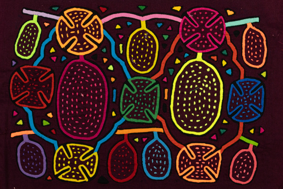 Snowflake and Grape Panama Mola