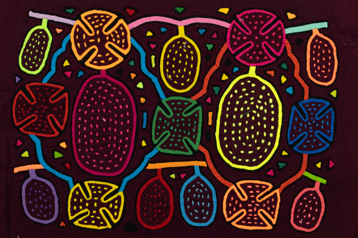 Snowflake and Grape Panama Mola