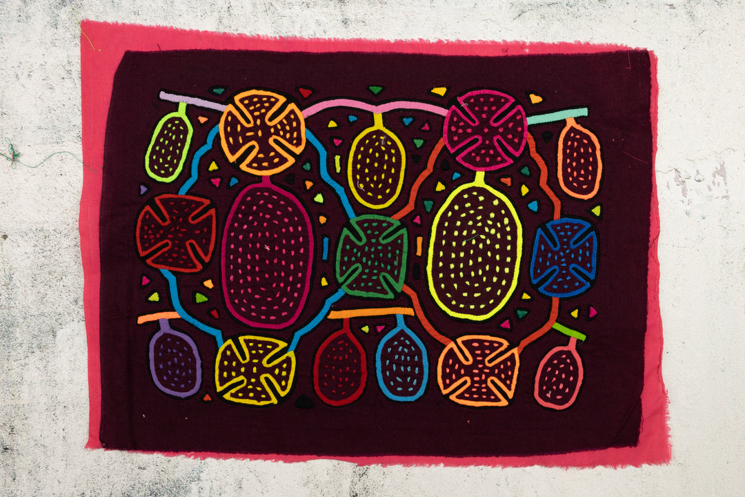 Snowflake and Grape Panama Mola