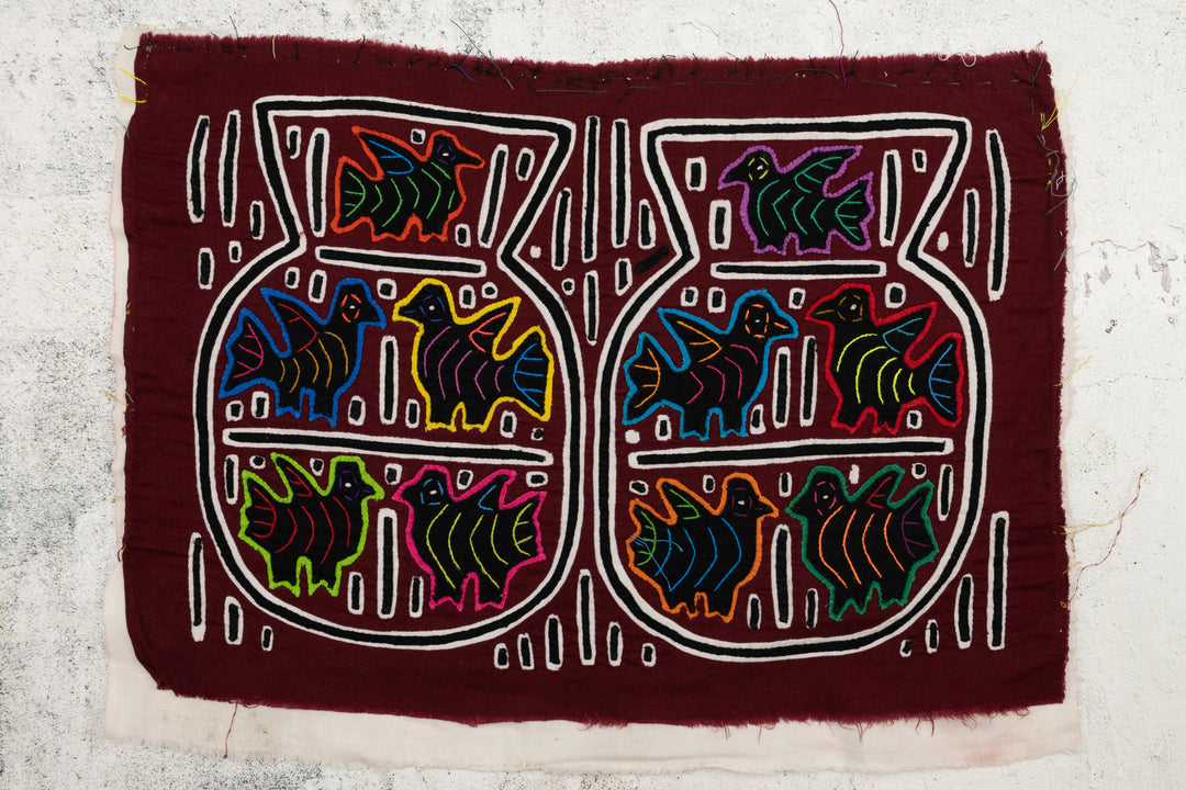 Bird in a Fish Bowl Panama Mola