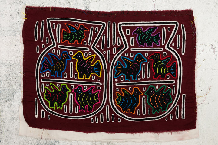 Bird in a Fish Bowl Panama Mola