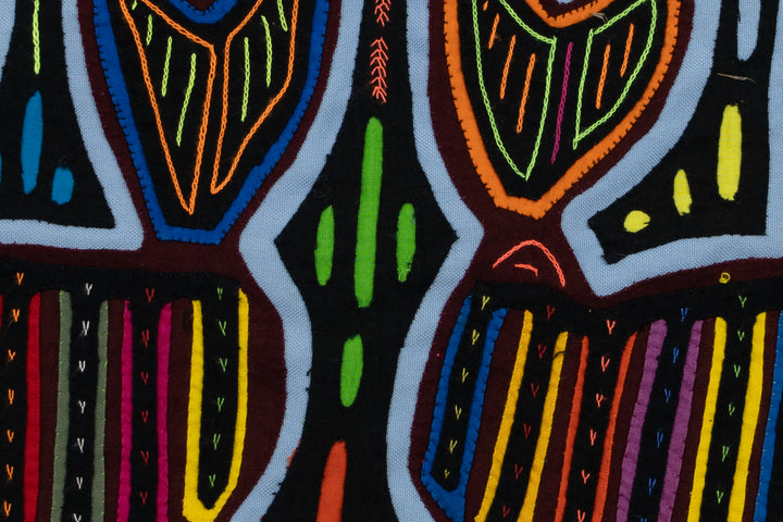 Handmade Blue Goose Panama Mola