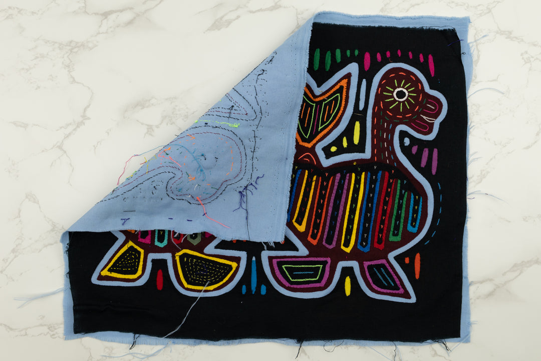 Handmade Blue Goose Panama Mola