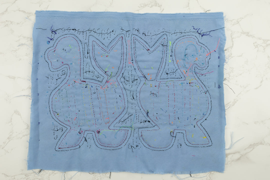 Handmade Blue Goose Panama Mola