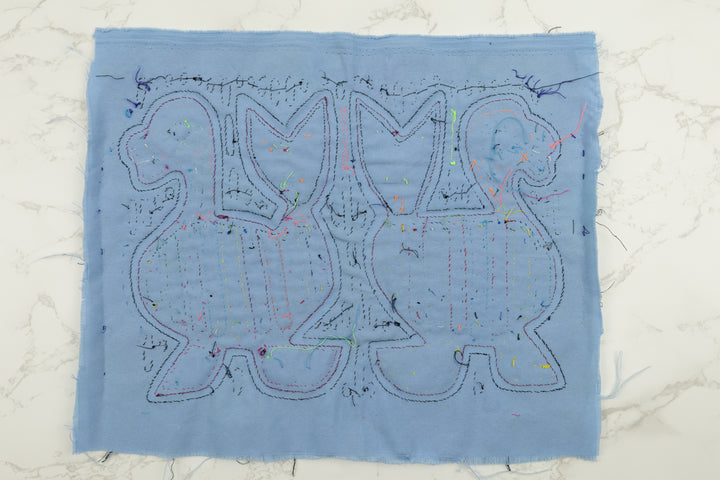 Handmade Blue Goose Panama Mola