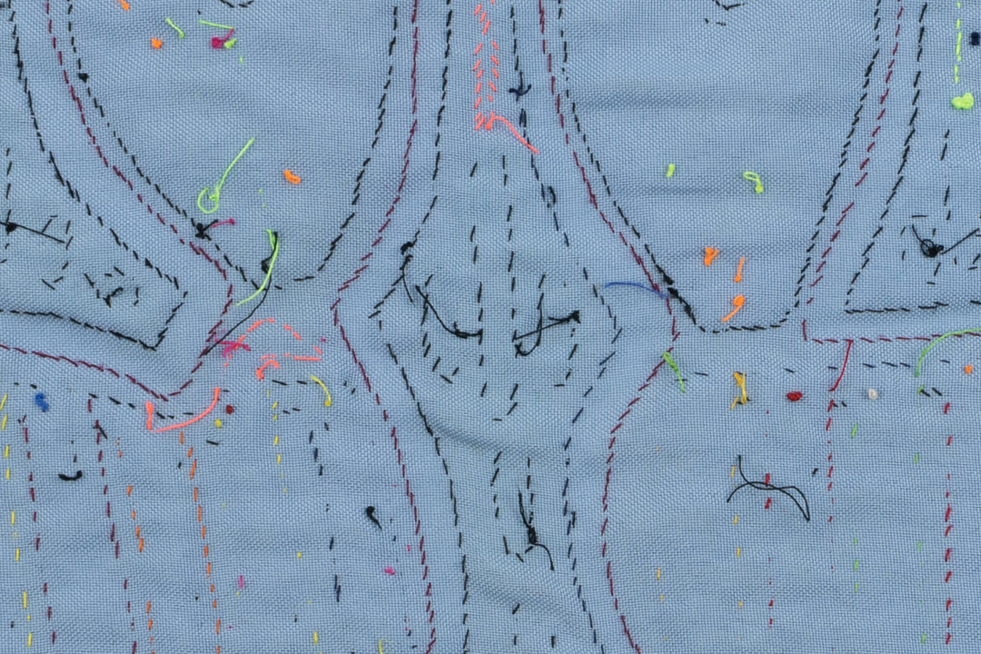 Handmade Blue Goose Panama Mola